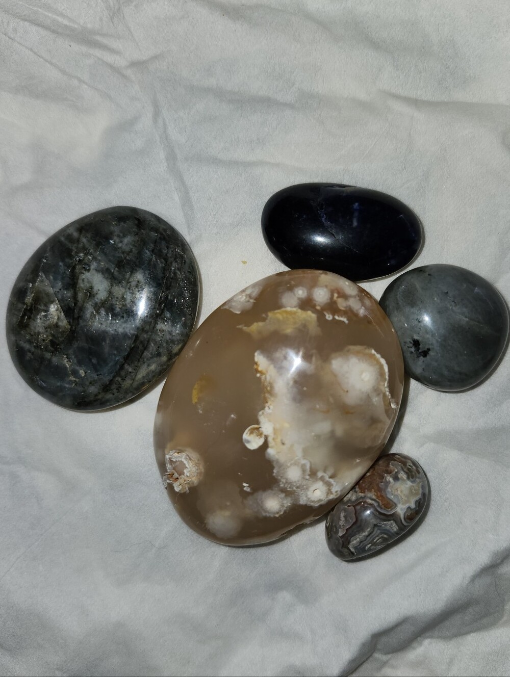 Cherry Blossom Agate & Polished Gemstones